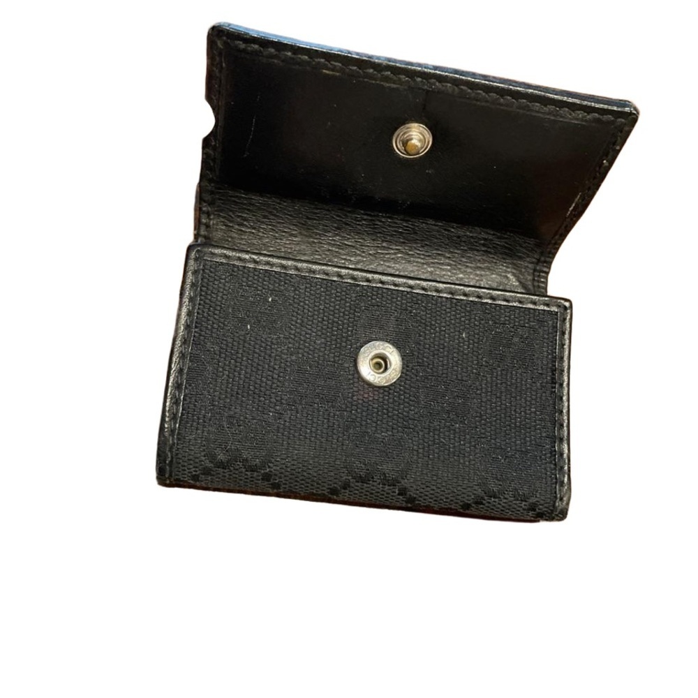 Gucci GG Leather/Canvas Britt Key Holder and Wallet set. Black/silver WLT2 - Picture 4 of 15